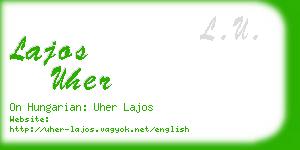 lajos uher business card